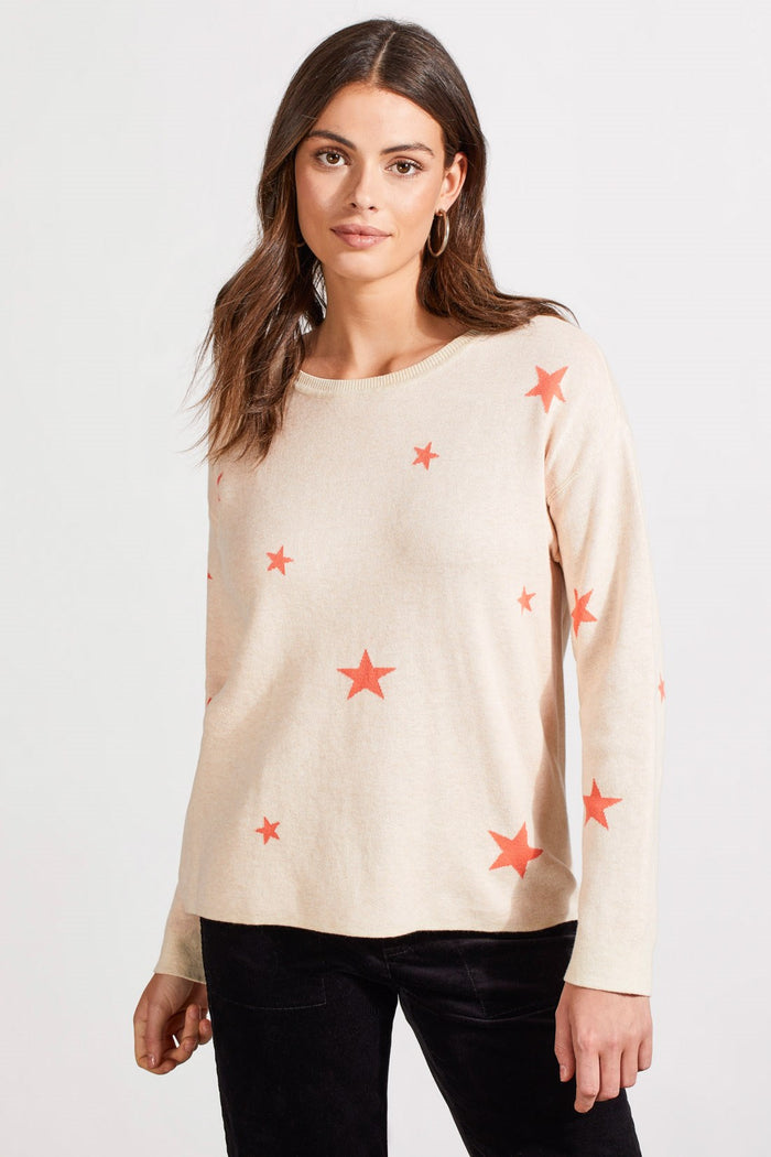 Azalea Reversible Cotton Crew Neck Sweater - FINAL SALE