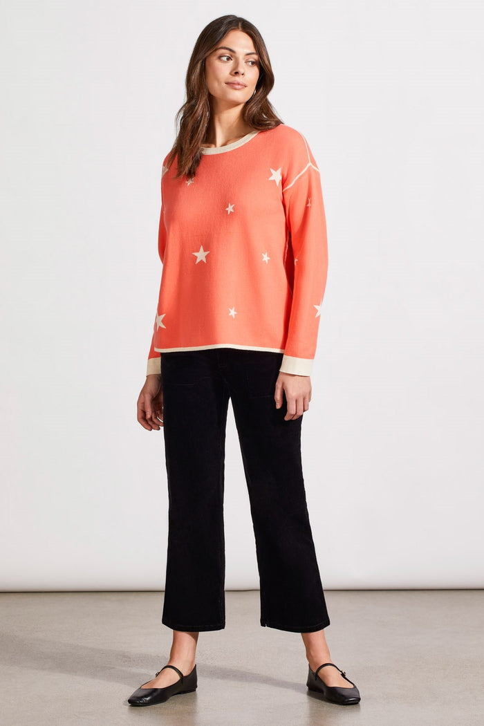 Azalea Reversible Cotton Crew Neck Sweater - FINAL SALE