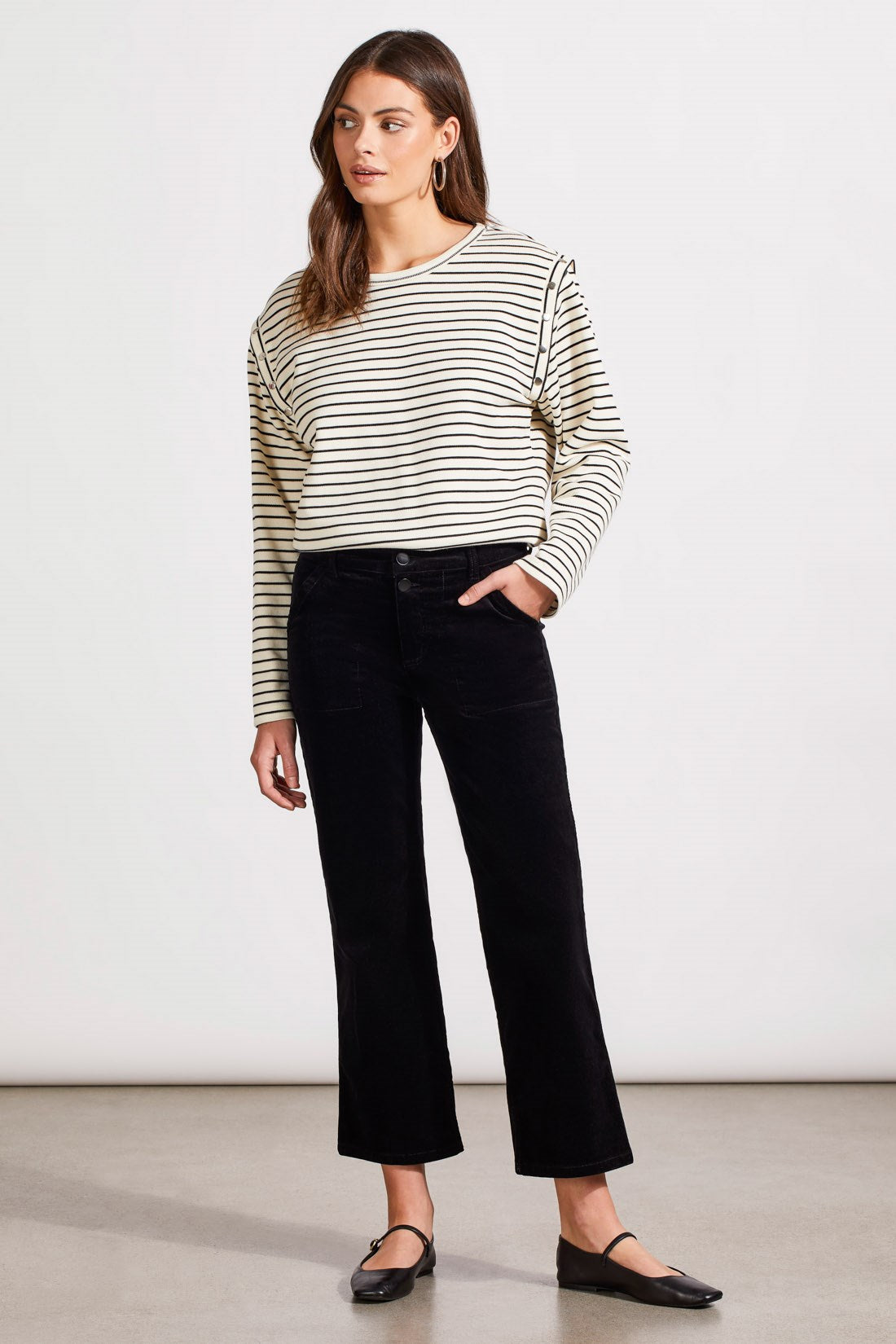 Stretch Corduroy Straight Leg Pant - FIVE COLORS AVAILABLE