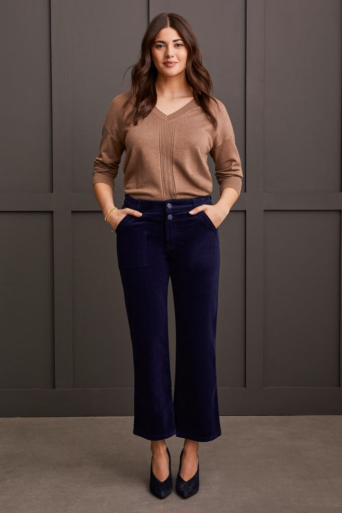 Stretch Corduroy Straight Leg Pant - FIVE COLORS AVAILABLE