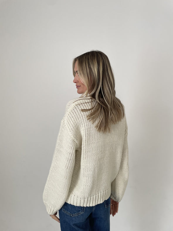 MERRY Ivory Chunky Winter Knit