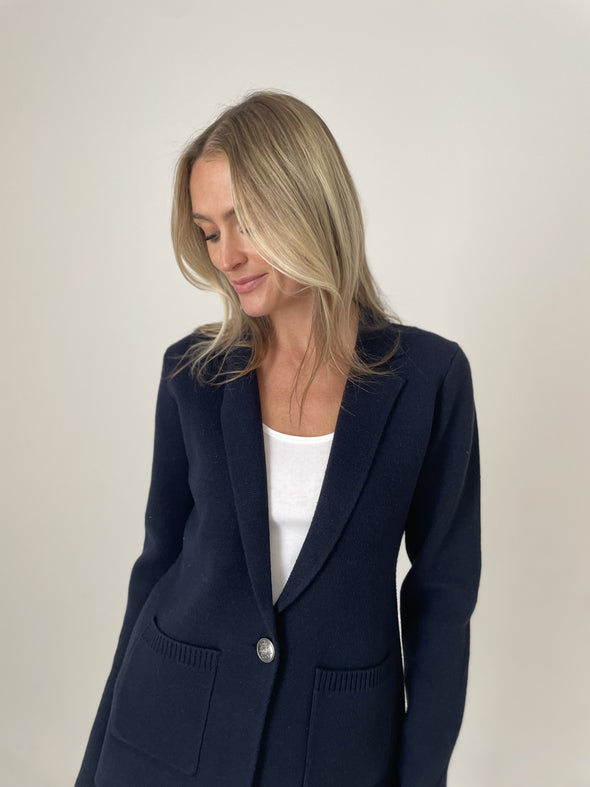 Oversized knit blazer best sale