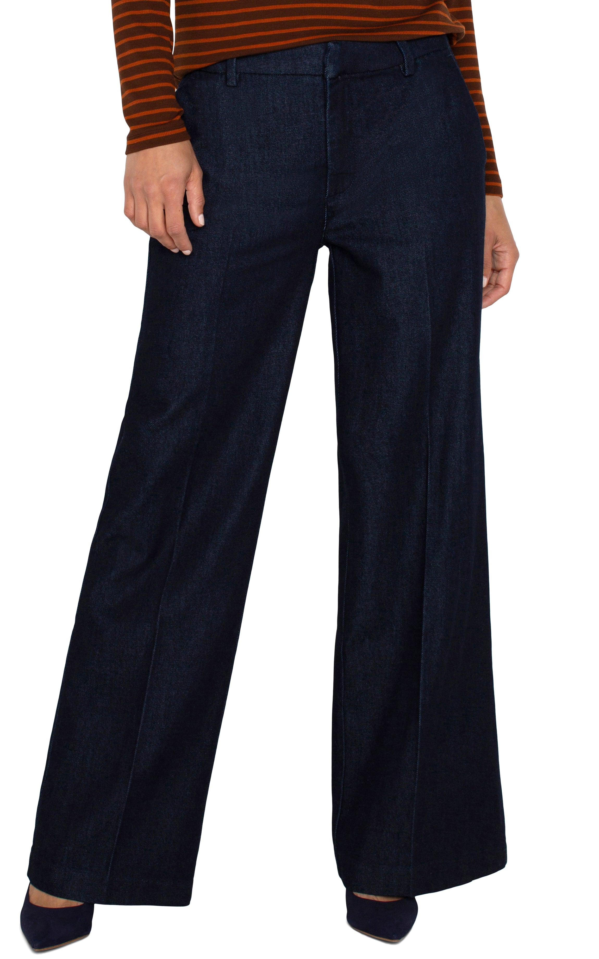 Indigo Rinse Kelsey Wide Leg Trouser 31"