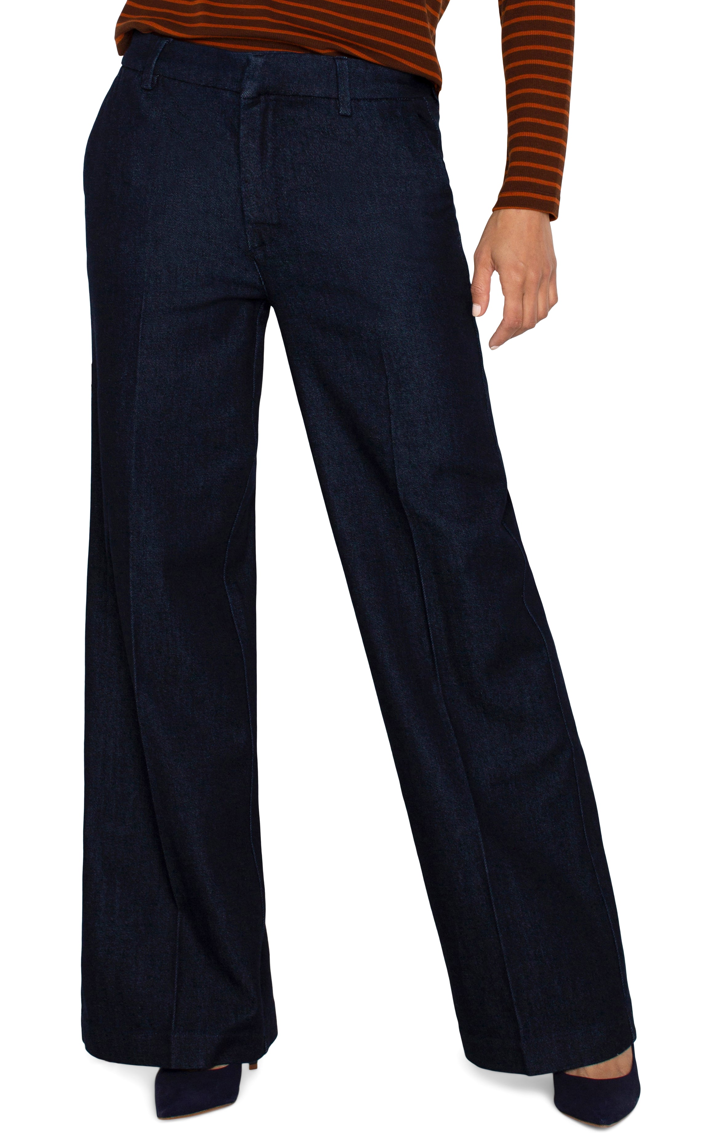 Indigo Rinse Kelsey Wide Leg Trouser 31"