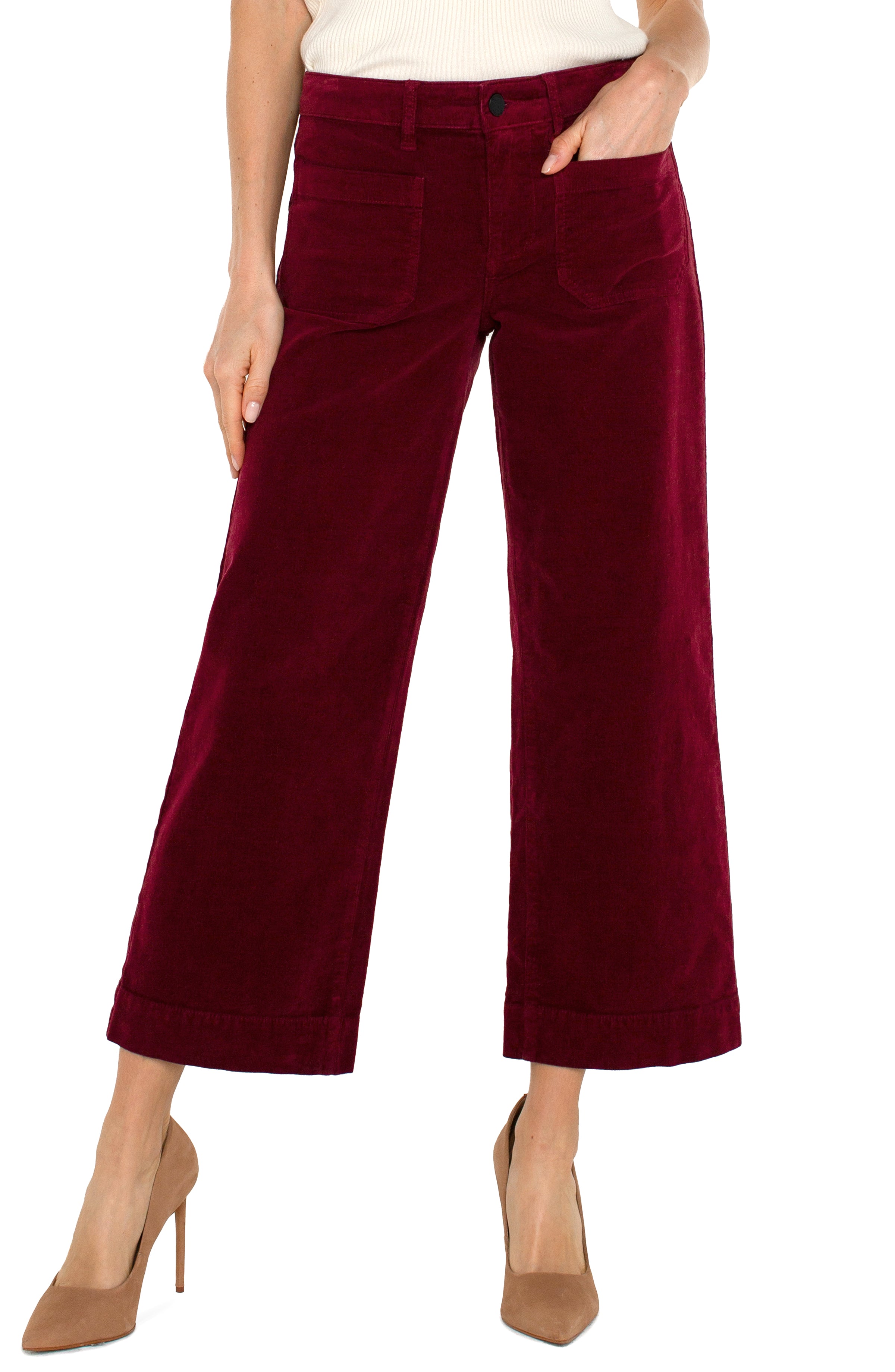 Ruby Corduroy Crop Wide Leg 27"