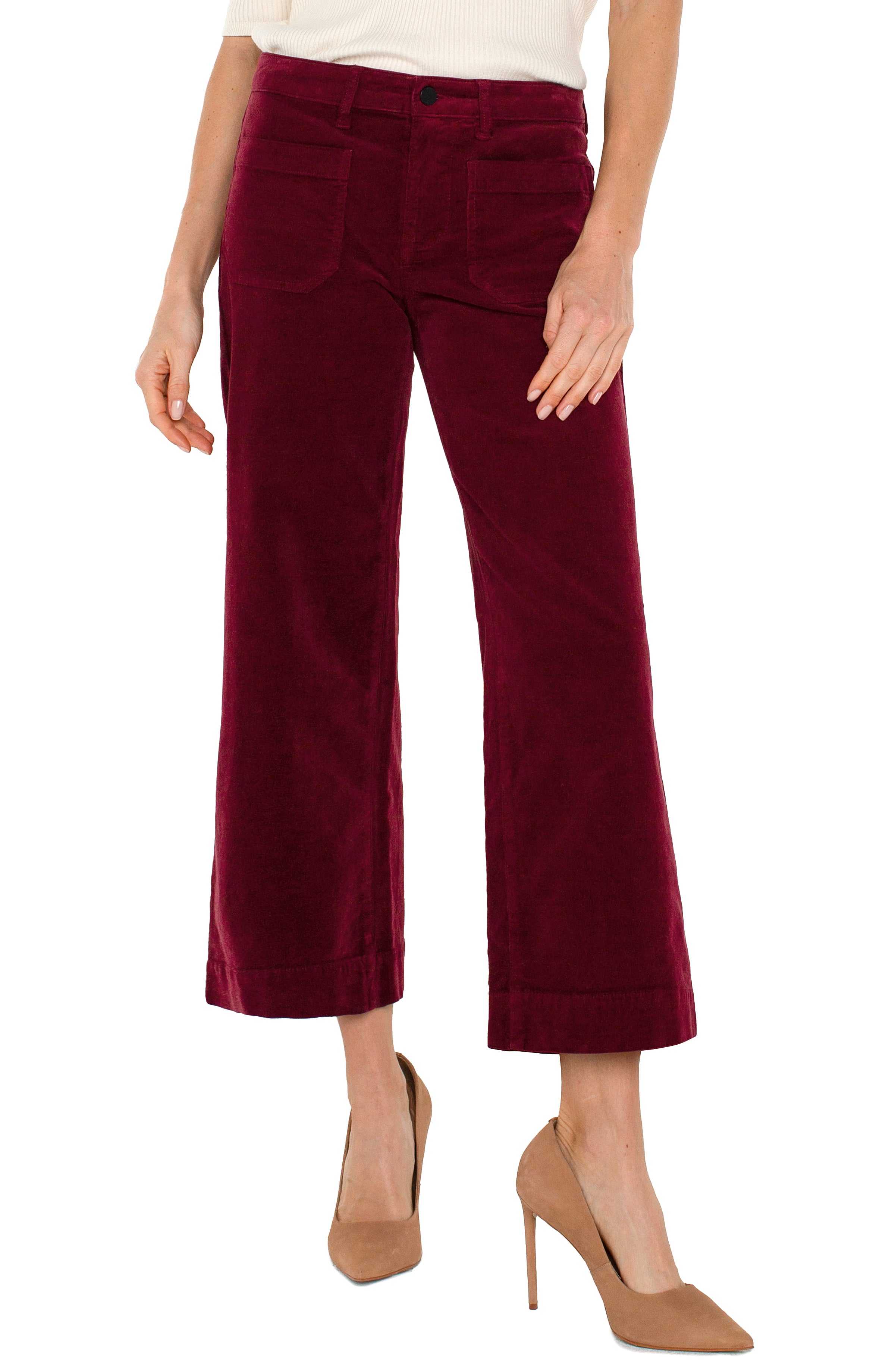 Ruby Corduroy Crop Wide Leg 27"