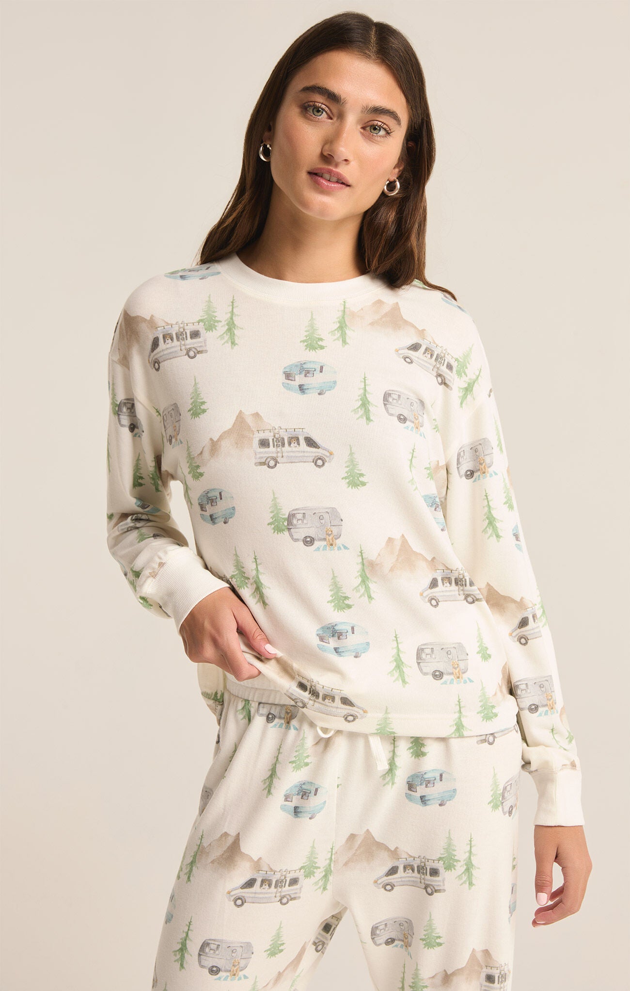 Park It Longsleeve Bone Top