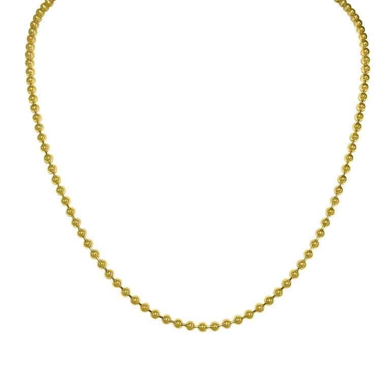 Gold Ball Chain 2mm 18"