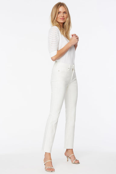 Slim Bootcut Ankle Jeans In Cool Embrace® Denim With Frayed Hems - Optic  White White