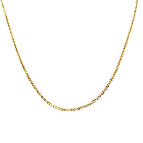 Gold Curb 1.7mm Chain 16"